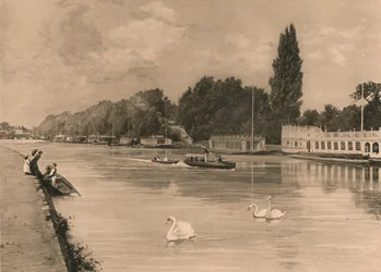 The College Barges at Oxford, 1902