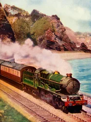 The Cornish Riviera Express drawn by a King class locomotive