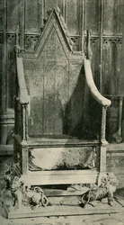 The Coronation Chair, Containing the Ancient Stone, 1902