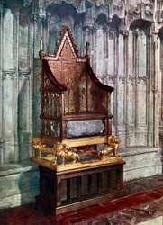 The Coronation Chair with the Stone of Scone, Westminster Abbey, London