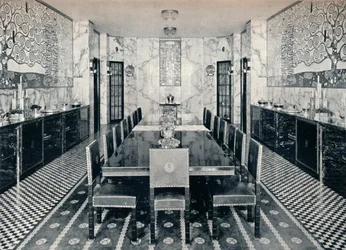 The Dining Room of the Stoclet Palace, Brussels, Belgium
