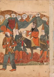 The Discredited Ascetic Being Paraded Through the Town on a Donkey