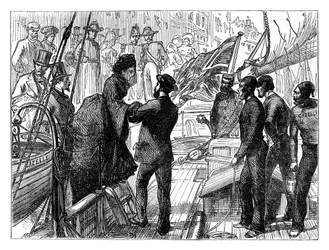 The Empress of the French Embarking in the Gazelle, 1870