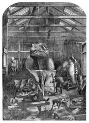 The Extinct Animals model room at Crystal Palace, Sydenham