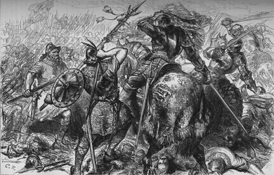 The Fight for the Standard at Pinkie, 10 September 1547, c1880