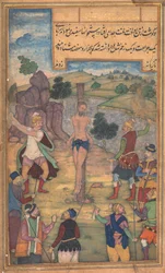 The Flagellation, from a Mirror of Holiness Mirat al-quds of Father Jerome Xavier, 1602-1604