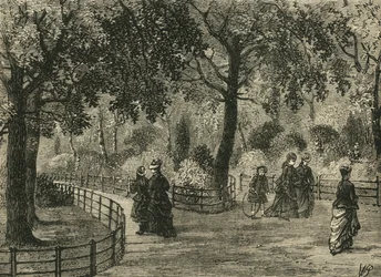The Flower Walks, Kensington Gardens, c1876