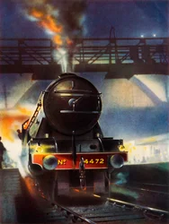 The Flying Scotsman, Famous Locomotive No. 4472, Leaving Kings Cross