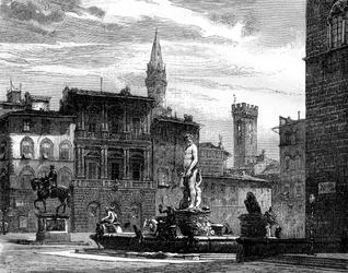 The Fountain of Neptune, Piazza della Signoria, Florence, Italy