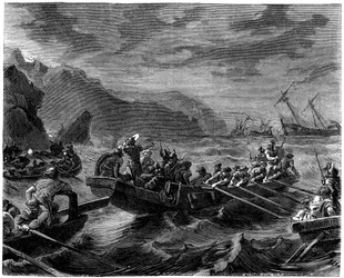 The Franks Cross the Raging Sea