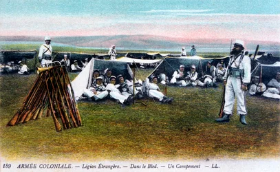 The French Foreign Legion in Their Camp