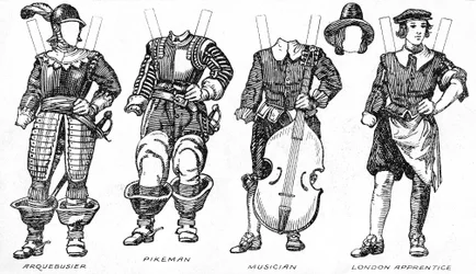 The Gallery of Historic Costume: Some Dresses of Cavaliers and Roundheads, c1934