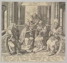 The Holy Kindred, Virgin and Child with Joseph, Anne and Two Male Saints