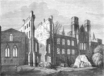 The Houses of Parliament after the fire in 1834, 1897