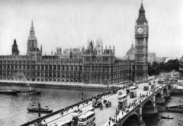 The Houses of Parliament and Westminster Bridge, London