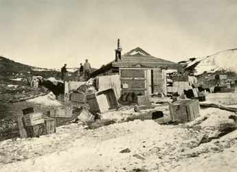 The Hut in Summer Time, Coal Bags at the Left