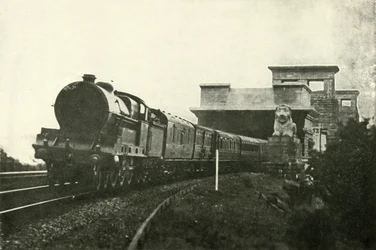 The Irish Mail Leaving the Menai Bridge, c1930
