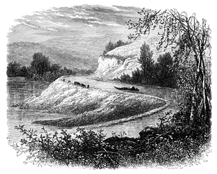 The James River and Countryside near Richmond, Virginia, USA, 19th Century