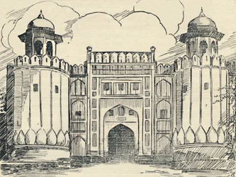The Main Gate - Lahore Fort, 1936