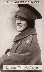 The Military Miss - Giving the glad Eye, c1914
