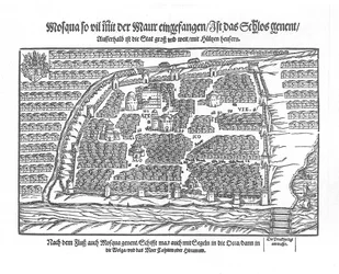 The Moscow Map From Moscouiter wunderbare Historien by Sigmund von Herberstein, 1567