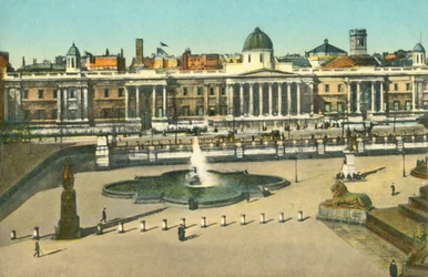 The National Gallery and Trafalgar Square, London