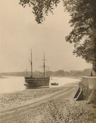 The Old Stork at Her Moorings Off Chiswick Mall, c. 1935