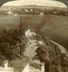 The Oscarshal Royal Gardens and Christiania, from the Chateau, Norway