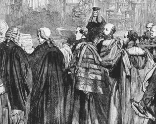 The Prince of Wales taking his seat for the first time in the House of Lords, 1863