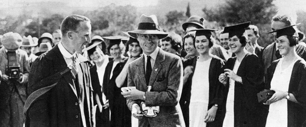The Prince of Wales with Undergraduates in Grahamstown, South Africa