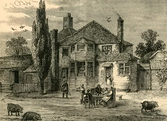 The Queens Head and Artichoke, c1876