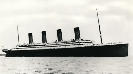 The RMS Titanic leaving Southampton, 10 April 1912