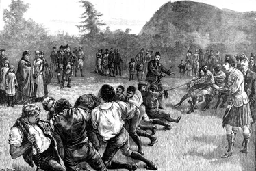 The Royal Family in the Highlands, Tug of War, late 19th century