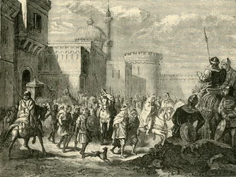 The Saracens Leaving Narbonne, Restored to the Franks, 737AD, 1890