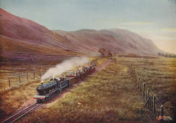 The Smallest Passenger Railway in the World. In Eskdale, Cumberland, 1926