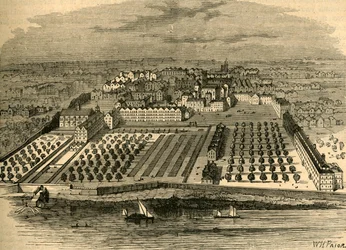 The Temple in 1671. From an old birds-eye view in the inner temple