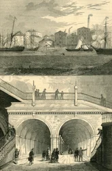 The Thames Tunnel as it appeared when originally opened for traffic, c1872