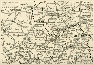 The Theatre of War in Flanders, 1914, c1920