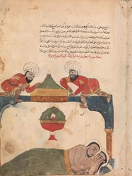 The Thieves on the Roof Awaken the Merchant, Folio from a Kalila wa Dimna, 18th century