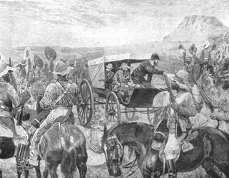 The Transvaal War: President Brand Making the Declaration of Peace at Laings Nek