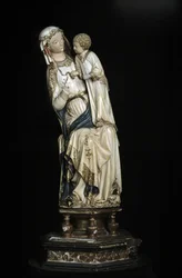 The Virgin and the Child Jesus. Marble Statue Around 1350-1375. Collegiate Church of Notre Dame, Villeneuve-lès-Avignon (Gard)