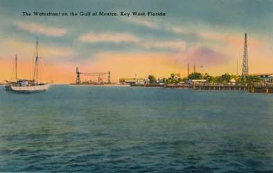 The Waterfront on the Gulf of Mexico, Key West, Florida, c. 1940s
