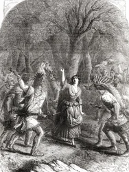 The abduction and later murder of Jennie aka Jane McCrea by Indians in 1777 during the American Revolutionary War