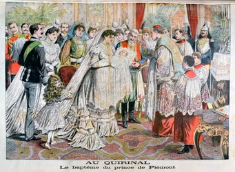 The baptism of the Prince of Piedmont, Quirinal Palace, Rome