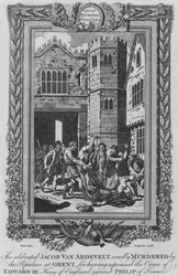 The celebrated Jacob Van Ardevelt cruelly murdered by the Populace at Ghent
