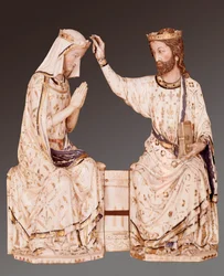 The coronation of the Virgin. Ivory sculpture. Anonymous. 12th century.