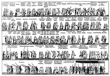 The coronation procession of George II