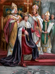 The crowning of Edward I, Westminster, 19 August 1274, 1902