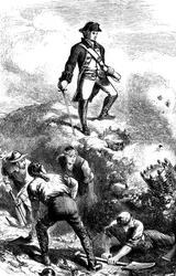The Defence of Breeds Hill, Prescott in the Redoubt