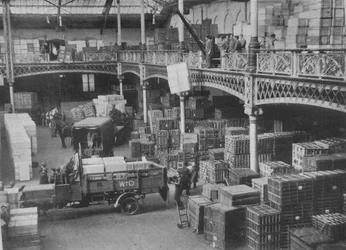 The despatching room of one of the great Government stores